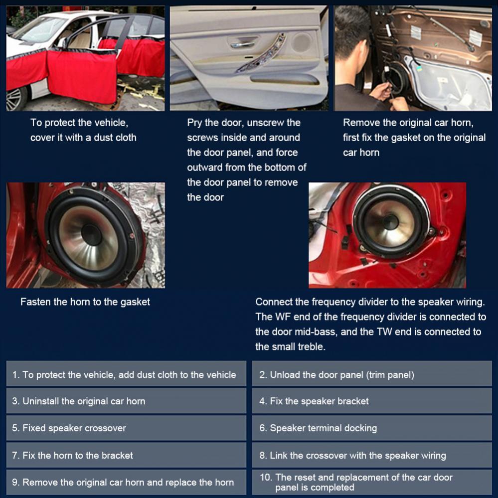 Car Audio Stereo Speaker 6-1/2" Speakers Powerful Sound and Easy Installation