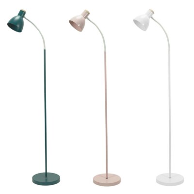 Verstellbare Holz Stehlampe Arbeit Lesen Wohnzimmer Lounge Leuchte LED Birne