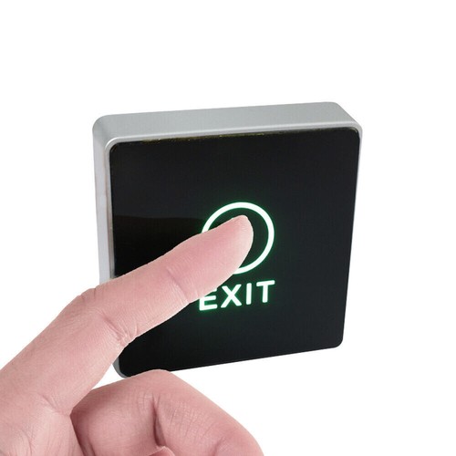 Botón de salida táctil de puerta Interruptor de liberación doméstica Panel Control de acceso Luz LED - Imagen 3 de 11