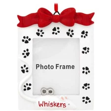 Cat Frame Personalized Christmas Tree Ornament