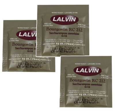 Lalvin Bourgovin RC 212 Wine Yeast (5 g) - 3 Pack