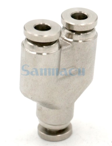 Fit Tube OD 4/6/8/10/12/14/16mm 304 Stainless 3 Ways Y Pneumatic Pushfit Fitting - Picture 7 of 13