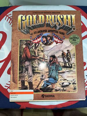 Gold Rush Apple II Series 1989 3D Animated Adventure Game + Second Set 7/8 Disks