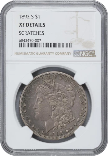 1892 S Morgan Silver Dollar $1 NGC XF Details (007)