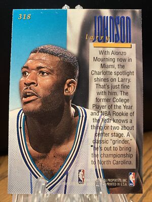 その他 LARRY JOHNSON auto 1995-96 Ultra Encore #318 Larry Johnson Charlotte Hornets