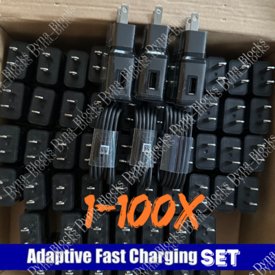 For Samsung Galaxy S10 Note10 S8 S9 Plus S22 Fast Wall Charger Type-C Cable Lot