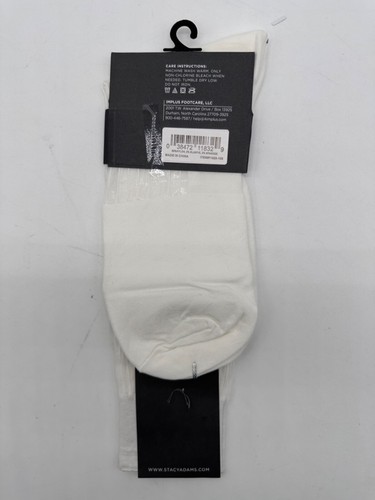 ONE PAIR NEW WITH TAG STACY ADAMS NYLON SLIKY RIBBED MEN'S CREW DRESS SOCKS - Picture 14 of 37
