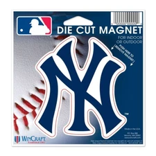 NEW YORK YANKEES ~ (1) Official MLB 4 Inch Die-Cut "NY" Color Magnet ~ New!