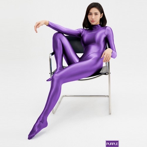 AMORESY Oil Brillo Mono de una pieza Fitness Leotardos Stretch Zentai Bodysuits - Imagen 16 de 45