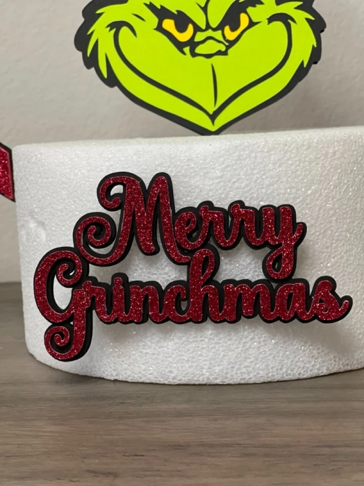 Topper de pastel de Navidad Grinch Foto 4 de 4