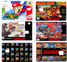 Nintendo SNES ATM Credit Debit Card Skin Super Mario Kong Trigger NES Sticker US