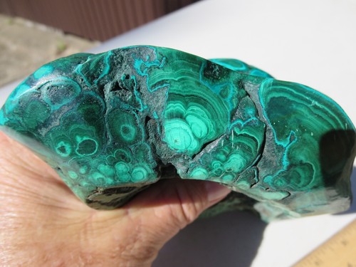 671 PIEZA EXPOSITORA MALAQUITA PULIDA DE ZAIRE. 5#. EX OLD TIME ROCK SHOP - Imagen 7 de 9