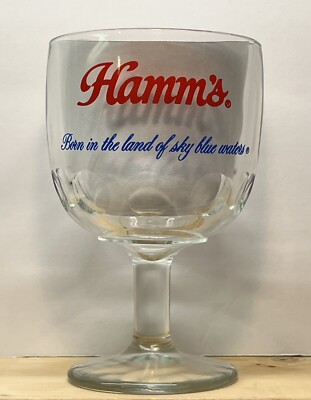Vintage Hamm s Thumbprint Goblet