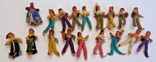 Vintage 1950s Handmade Guatemalan Trouble or Worry Dolls - 19 in total