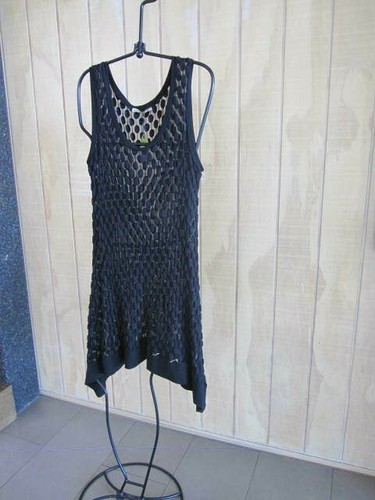 JERSEY GIRL embossed pattern A line style mesh tunic-14/16 $199 NWT - Picture 3 of 8