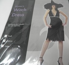 Women's WITCH DRESS Halloween Costume Medium No Hat