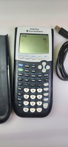 Texas Instruments TI-84 Plus Graphing Calculator - Black | Puzzle Pack App added