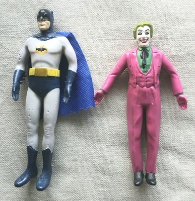 2 DC NJ Croce Batman Classic Joker & Batman Bendable Toy Figures