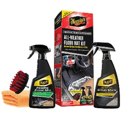 Meguiar's Quik Solutions All-Weather Floor Mat Kit Cleaner & Protectant