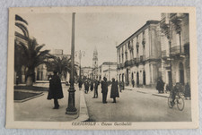 cartolina foggia cerignola animata corso garibaldi viaggiata 1934 formato piccol