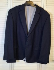 STAFFORD Essentials 50R Classic Fit Navy Blazer Suit Coat Two-Button Sport Coat