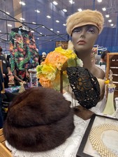 Vintage Hat Lot of 10 Womens 1950's 1960's Fur Wool Feathers Designer