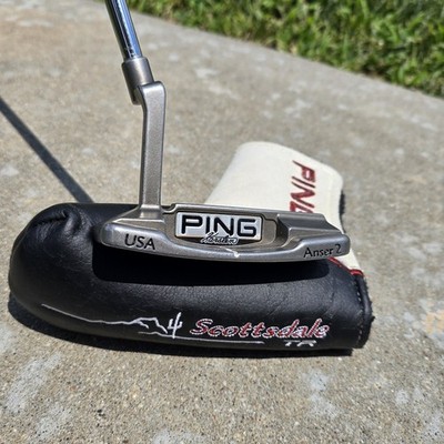 Ping Karsten ANSER 2 Stainless Steel Putter 34.5 Golf Club RH w/ Head Cover EUC 