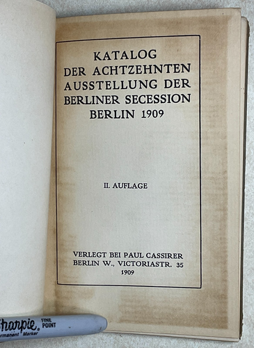 1909 Katalog der Achtzehnten Ausstellung der Berliner Secession Berlin-German Ed - Picture 2 of 14