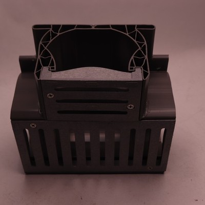 NDS Spee-D Channel Drain Plastic Tee and Grate, Gray