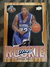 2008-09 Upper Deck MVP Derrick Rose Rookie Card Memphis Tigers Chicago Bulls. rookie card picture