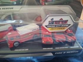Micro Machines Series 1 Fire & Rescue Vehicle 5-Pack #02 New And Sealed