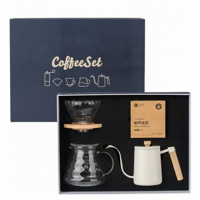 Pour over Kit with Kettle Reusable Coffee Gift Box with Carafe Environmentally