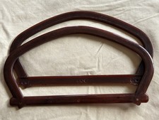 2 Vintage Brown Hard Plastic D Shape Purse Handles