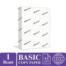 Premium Multipurpose Copy Paper, 20lb, 8.5x11, 92 Bright - 1 Ream / 500 Sheets