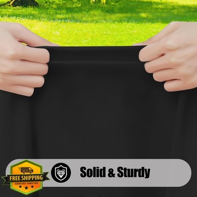 Smiry 6 Pack 24x48in Black Waterproof Fitted Picnic Tablecloth