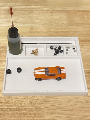 HO Slot Car Build Plate, Setup Plate, Work Station, Pit Box.
