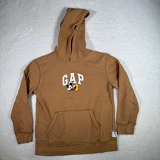 GAP x Disney Kids Hoodie Sweatshirt Size L 10 Brown Mickey Mouse