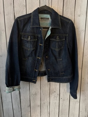 Liz Claiborne Women s Cropped  Denim Blue Jean Jacker Medium EUC