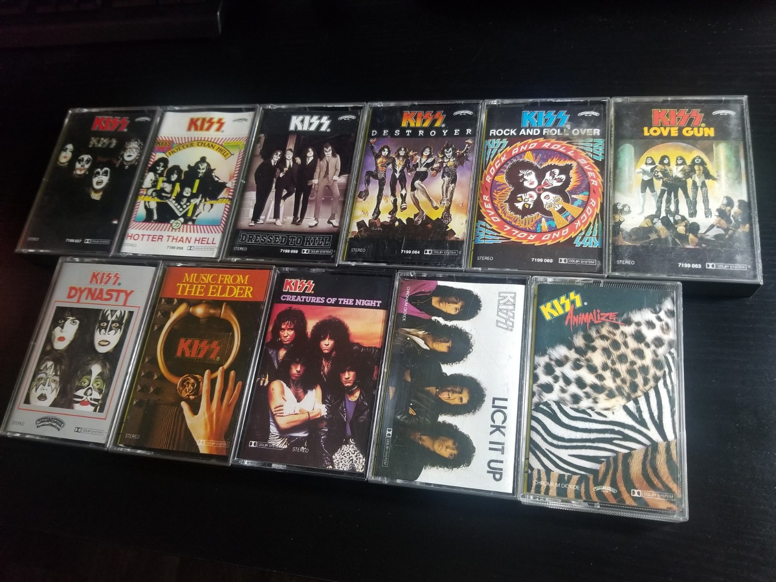 KISS Cassette Tape Lot Netherlands Stanley Simmons Frehley Criss Carr Vincent