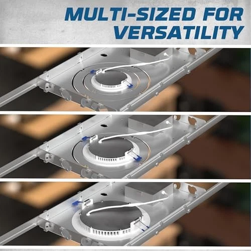  - Placa de montaje de construcción nueva - Tamaño múltiple 3/4/6 pulgadas - Paquete de 6 recortes fáciles Foto 4 de 4