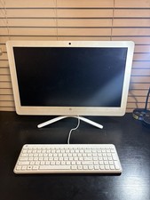 HP All-in-One Desktop PC White Built-In Camera Mic Speakers for Office