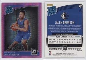 2018-19 Panini Donruss Optic Rated Pink Hyper Prizm Jalen Brunson #179 Rookie RC