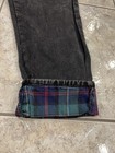 VTG 90s Mens 33X30 LL BEAN Flannel Lined faded Black Denim Jeans Pants USA MADE — photo 4
