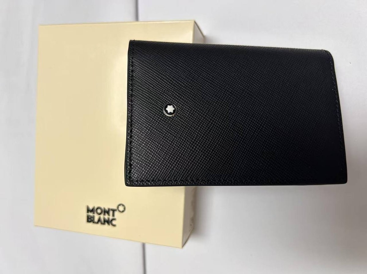 Montblanc Sartorial Mini Wallet 4CC Black Leather Card Holder