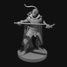 Human Male Two Sword Ranger/ mz4250/ 25mm (1 inch) Scale Mini/ Pathfinder/ D&D