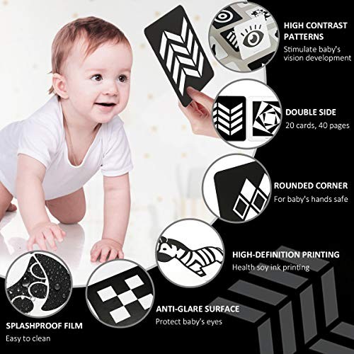 High Contrast Baby Flashcards, Newborn Brain Development Toys, Visual - Picture 7 of 7
