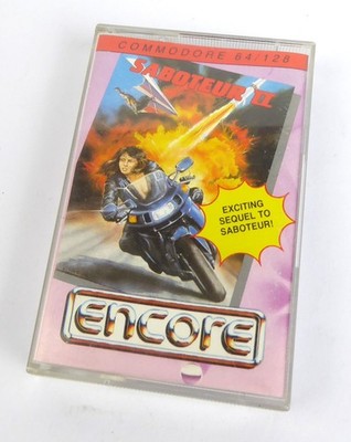 Commodore 64 C64 Spiel -- SABOTEUR II 2 (Encore/Elite) -- Tape