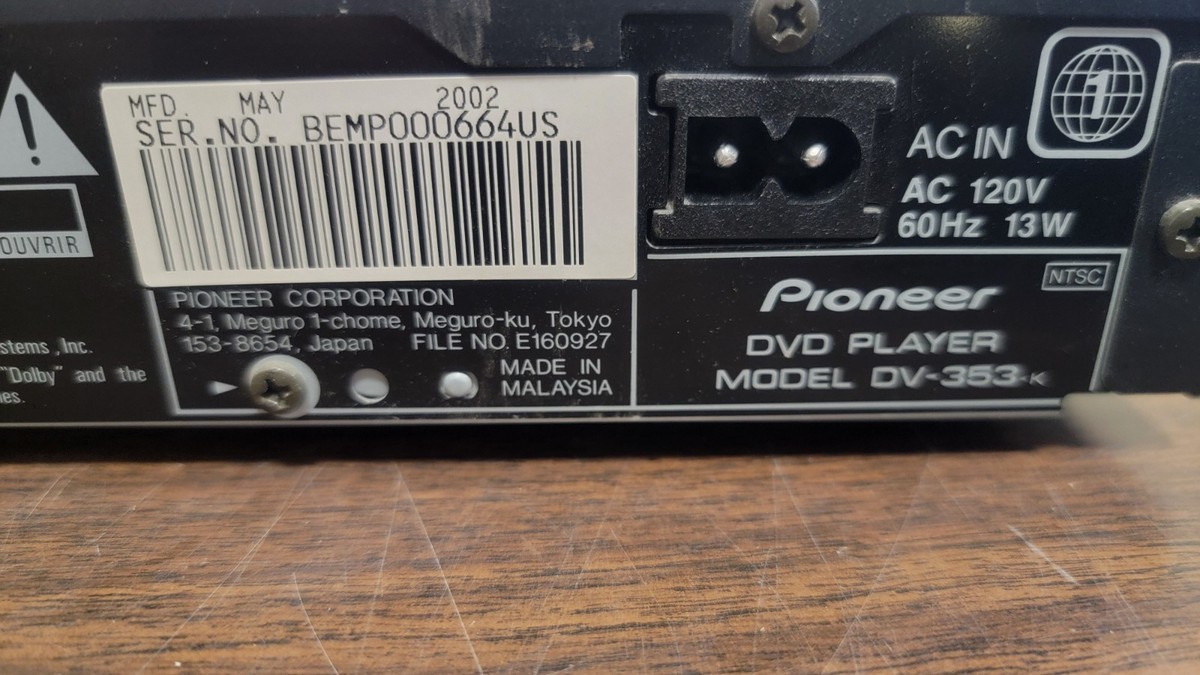 Pioneer DV-353-K DVD Player | eBay