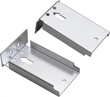 Rear Mounting Brackets for Drawer Slide 1 Pair Mount Brackets, Silver 