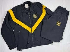 US Army Physical Fitness Uniform APFU PT Jacket (M Reg) & Pants (S Long)